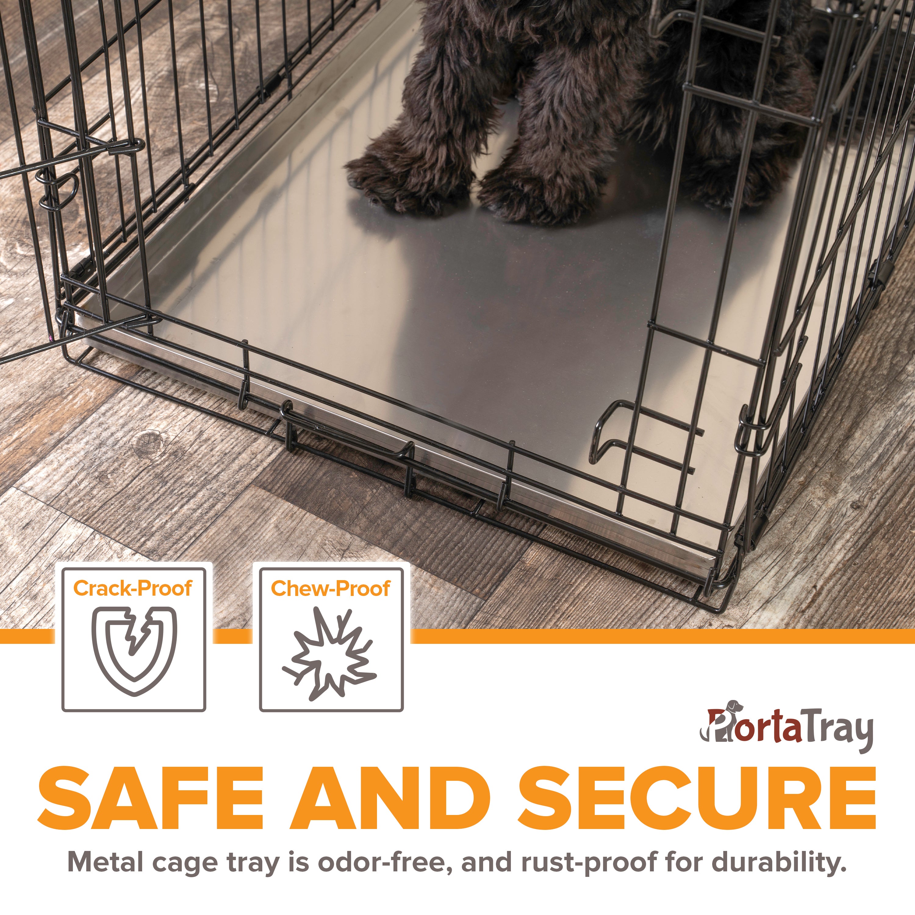 Metal dog hot sale crate tray